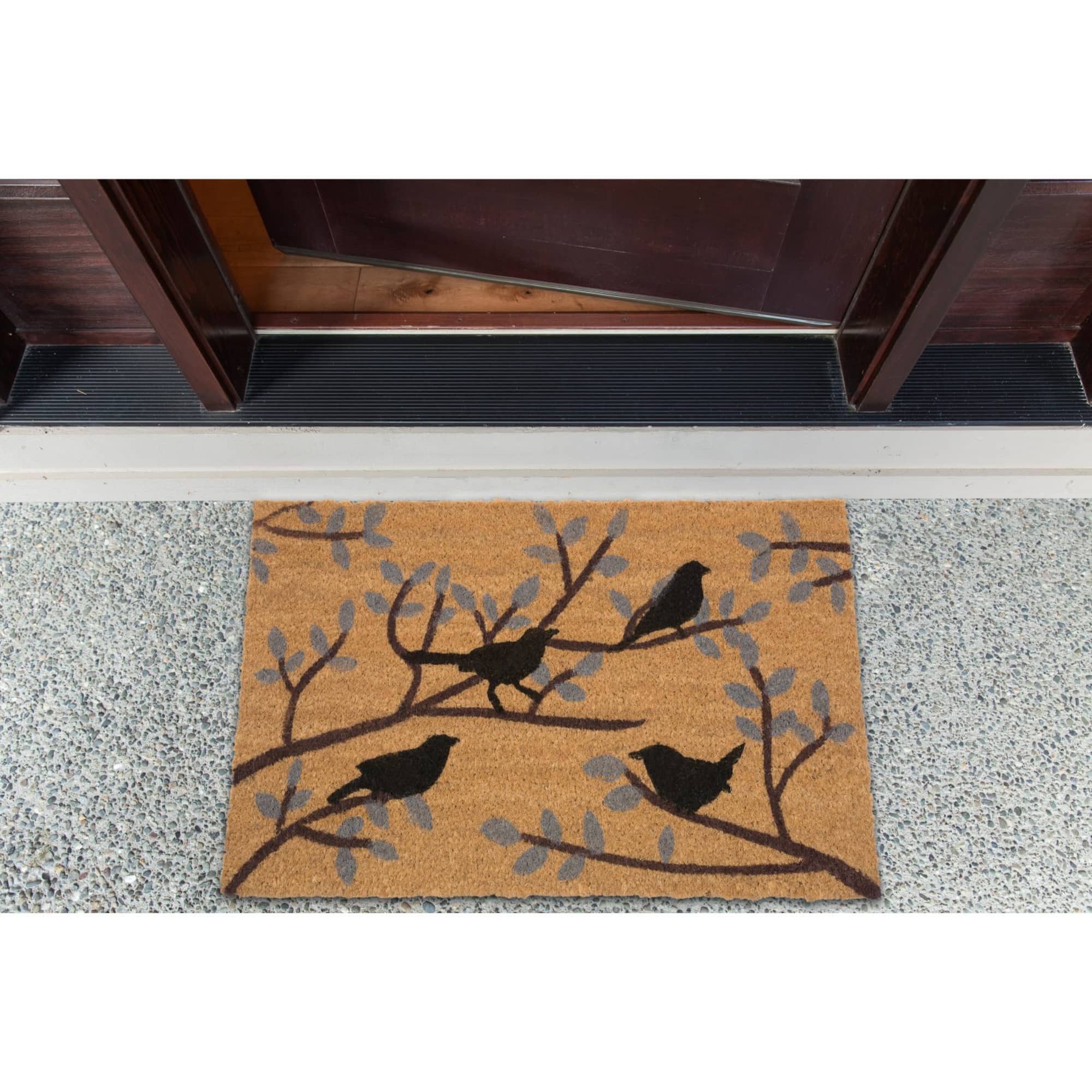 DII® J&M Birds Vinyl Back Coir Doormat